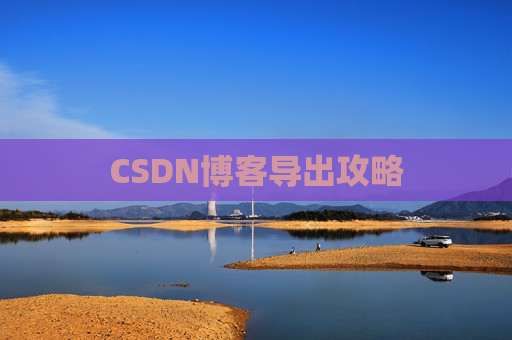 CSDN博客导出攻略